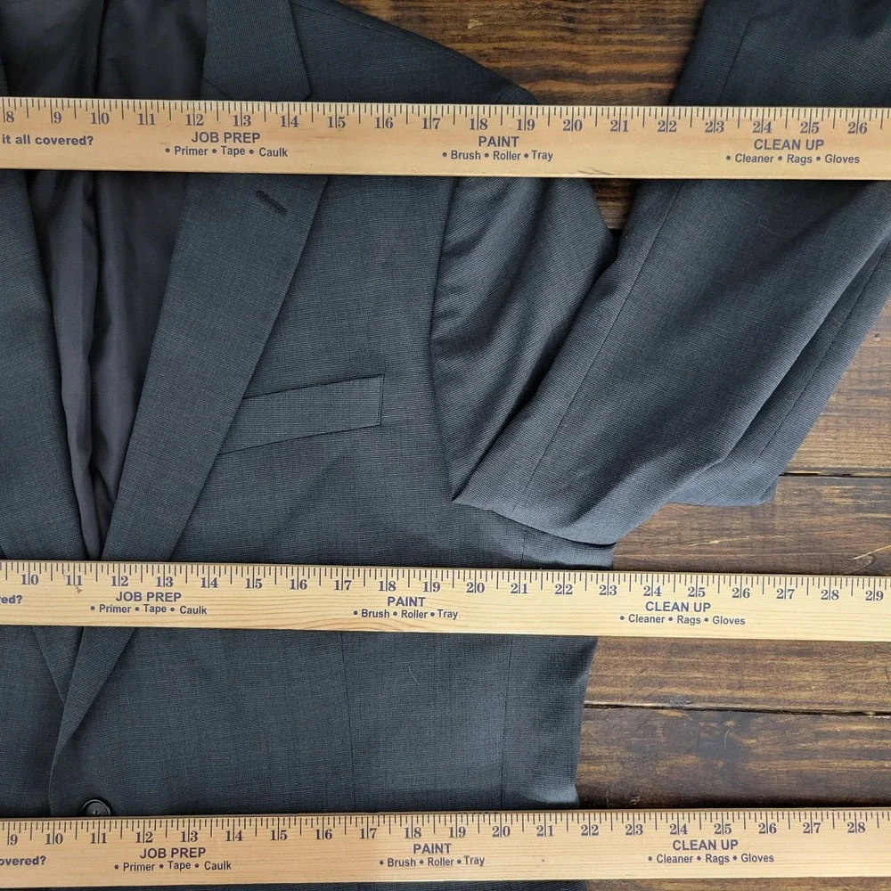 Stafford Men's Sport Coat Blazer Coolmax All Season‎ Eco Made Wool Polyester 46S